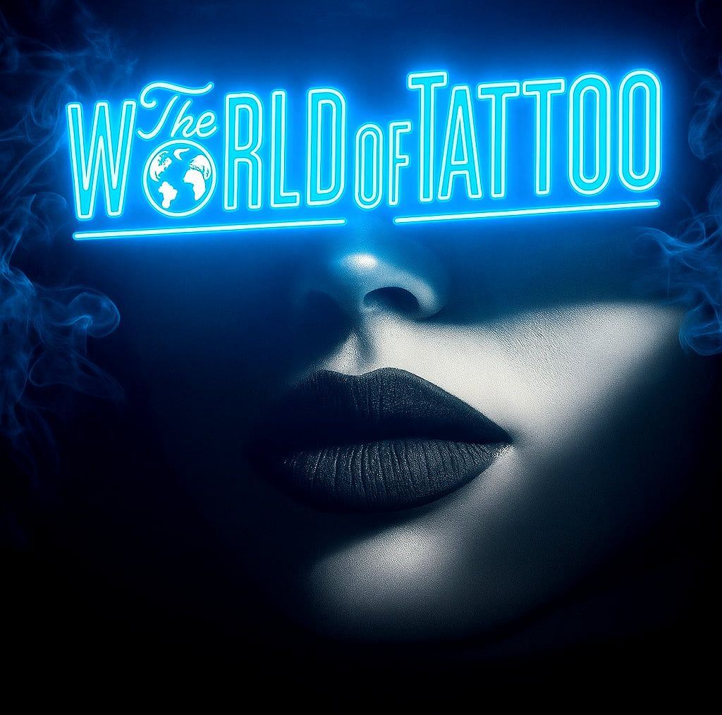 Zdjęcię z napisem The world of tattoo tatuażysta Szczytno